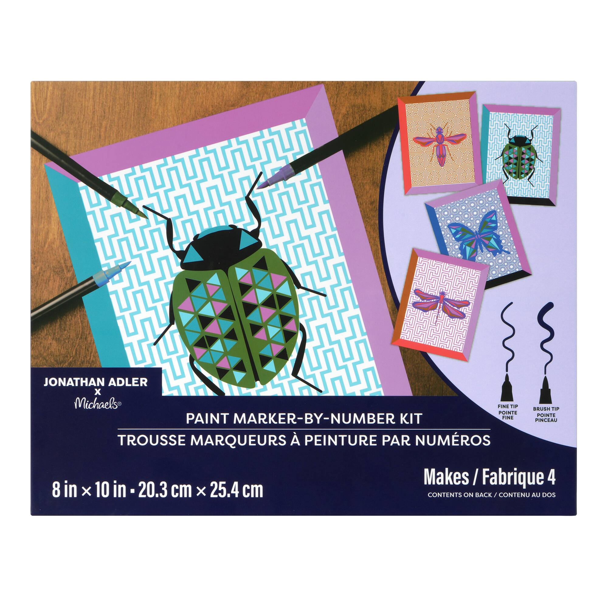 Jonathan Adler x Michaels Insects Paint Marker-By-Number Kit
